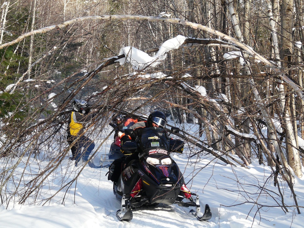 Stay on Snowmobile Trails in Bad Weather
