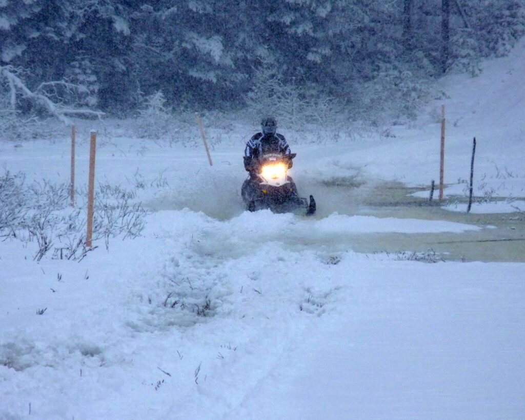 snowmobiling ice