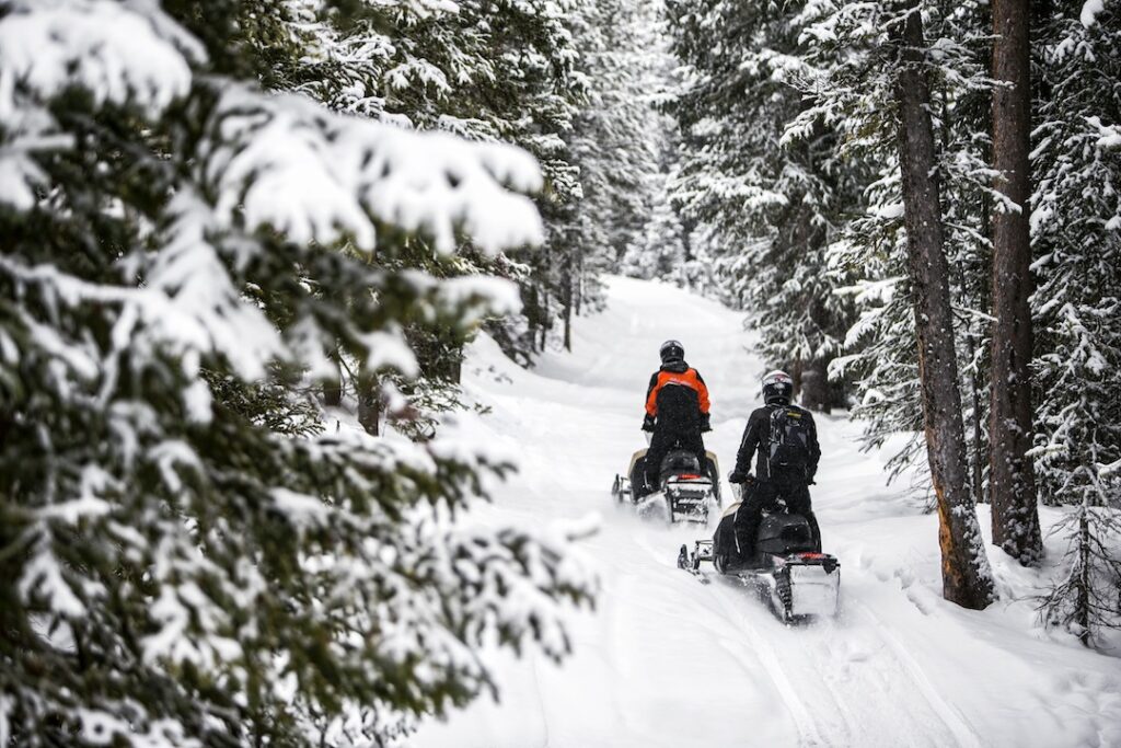 Heading backcountry on Ski Doo Renegade Enduro