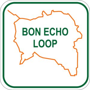 snowmobile bancroft ontario Bon Echo Loop_sign