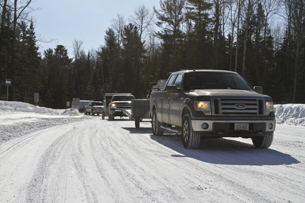 Lots of snowmobilers use tow vehicle winter tires on pick ups & SUVs used for winter trailering.