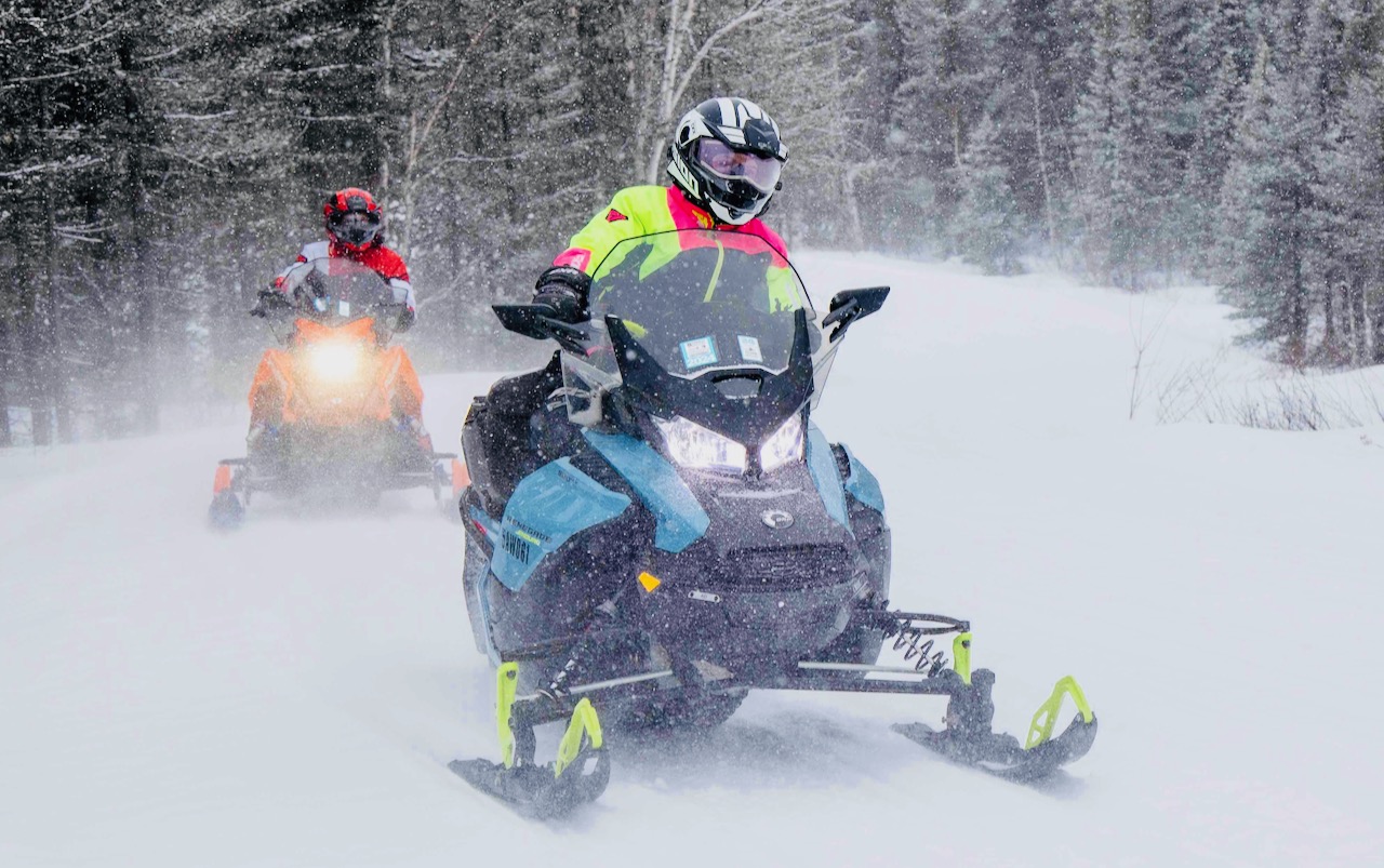 Use snowmobile studs on every trail ride.