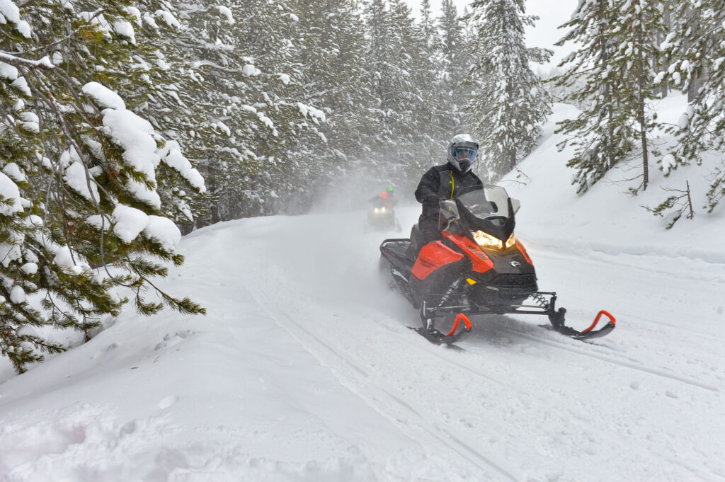 test ride for fine tuning new snowmobiles