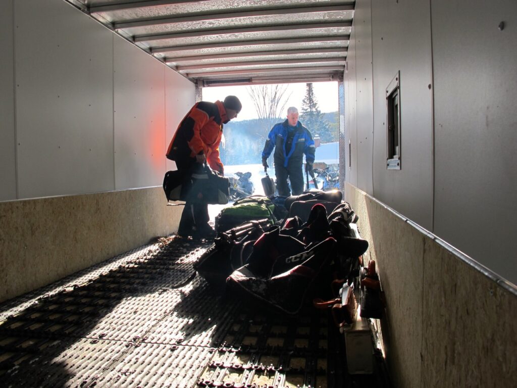 own a snowmobile trailer provides lots of room for baggage