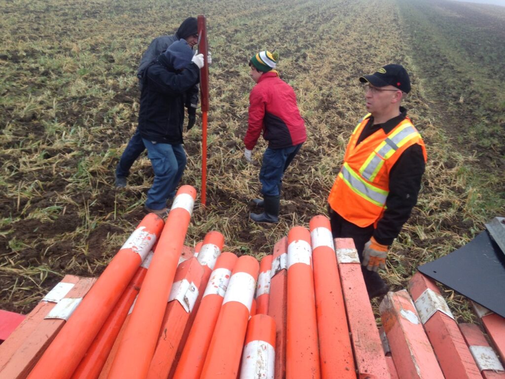 Snowmobile club volunteers install & take down tens of thousands of stakes every season. 