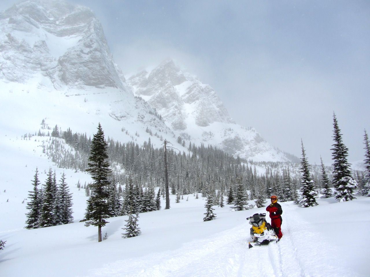 My snowmobile bucket list included mountain riding in the Rockies.