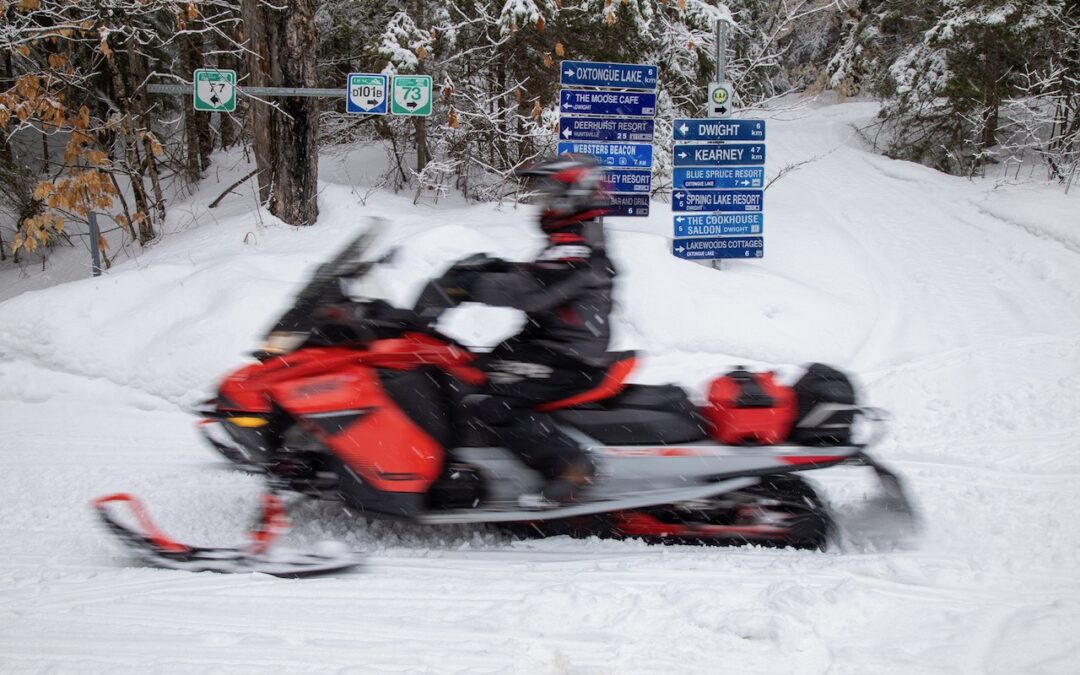 Signs On Snowmobile Trails