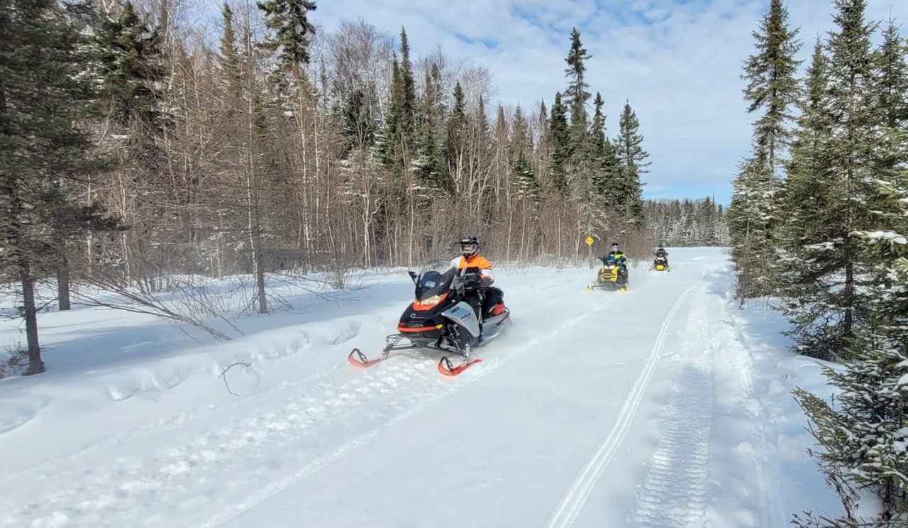 Abitibi-Témiscamingue Quebec Snowmobile Snapshot is all about trails that look like this!