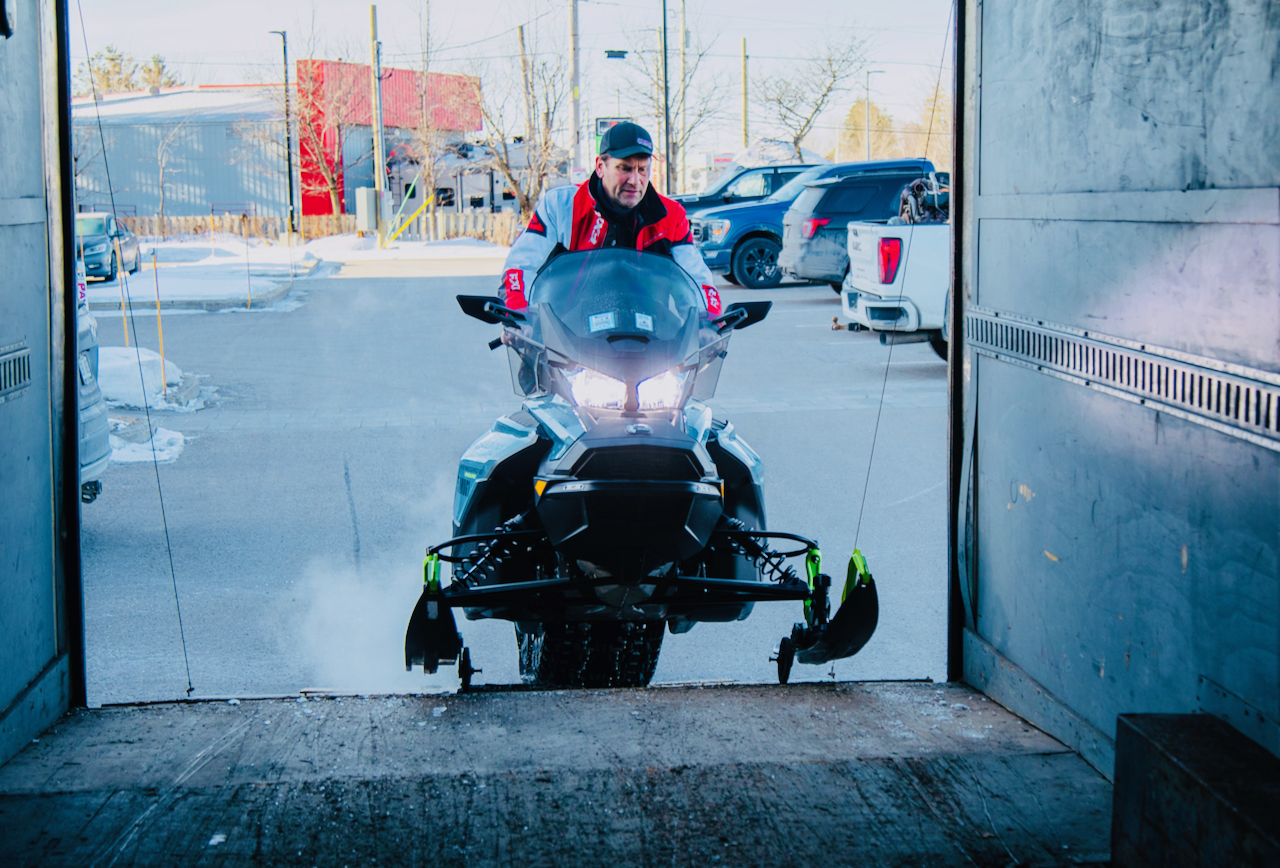 Rollerskis make trailering sled even easier with better steering control.