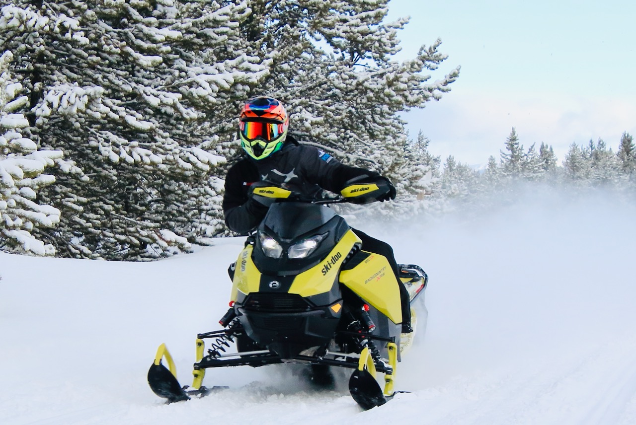 One on many new 2025 Ski-Doo Snowmobiles.