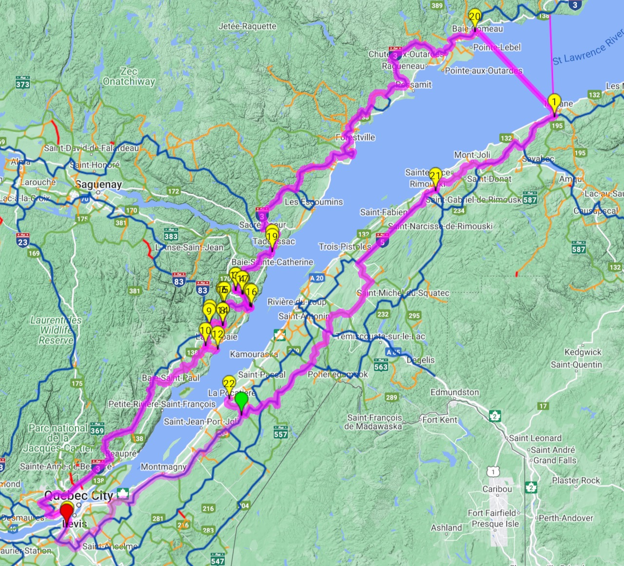 Both sides now! That's what the Grand St Lawrence Snowmobile Tour enables snowmobilers to do.