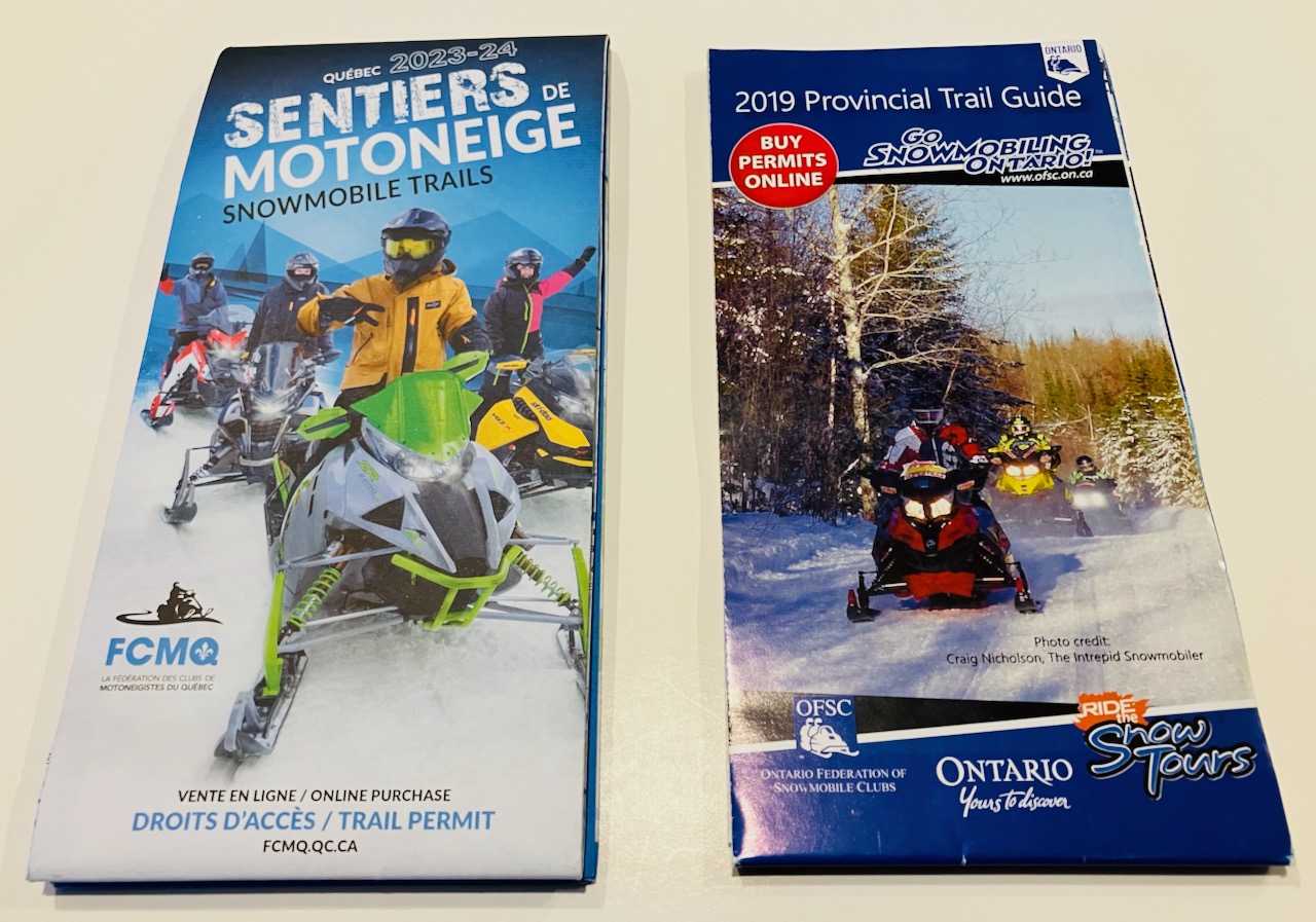 These paper snowmobile trail maps are already gone.