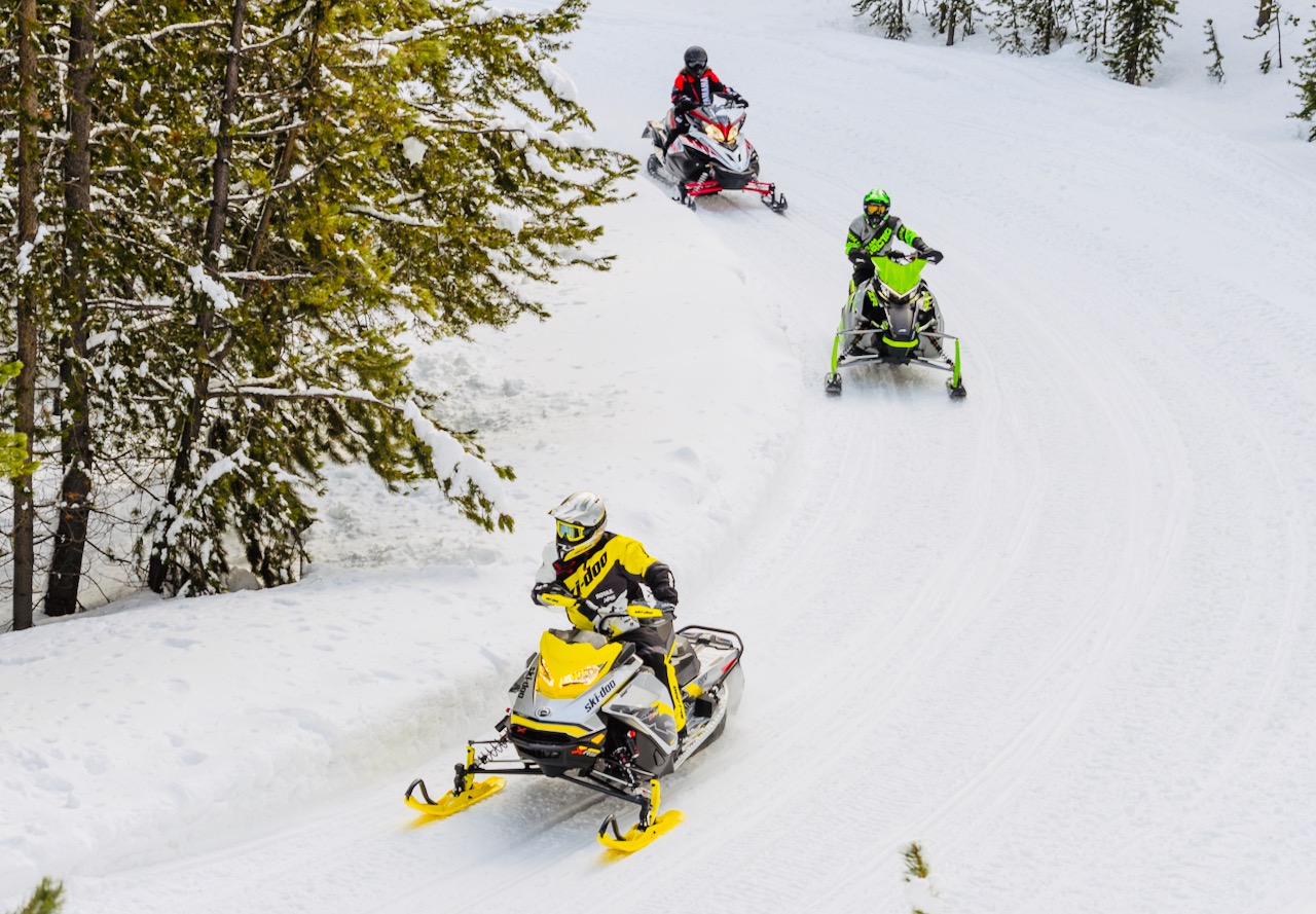 snowmobile suspension getting a workout