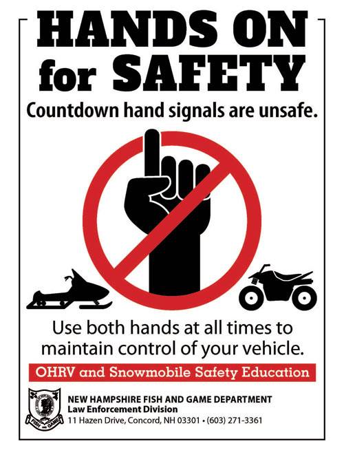 Ban starts on some snowmobile hand signals.